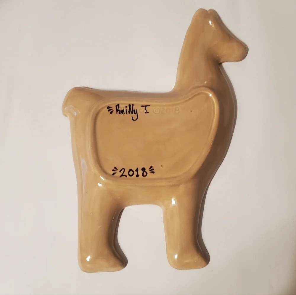Llama Shaped Decorative Plate. Catch All. Counter Dish.